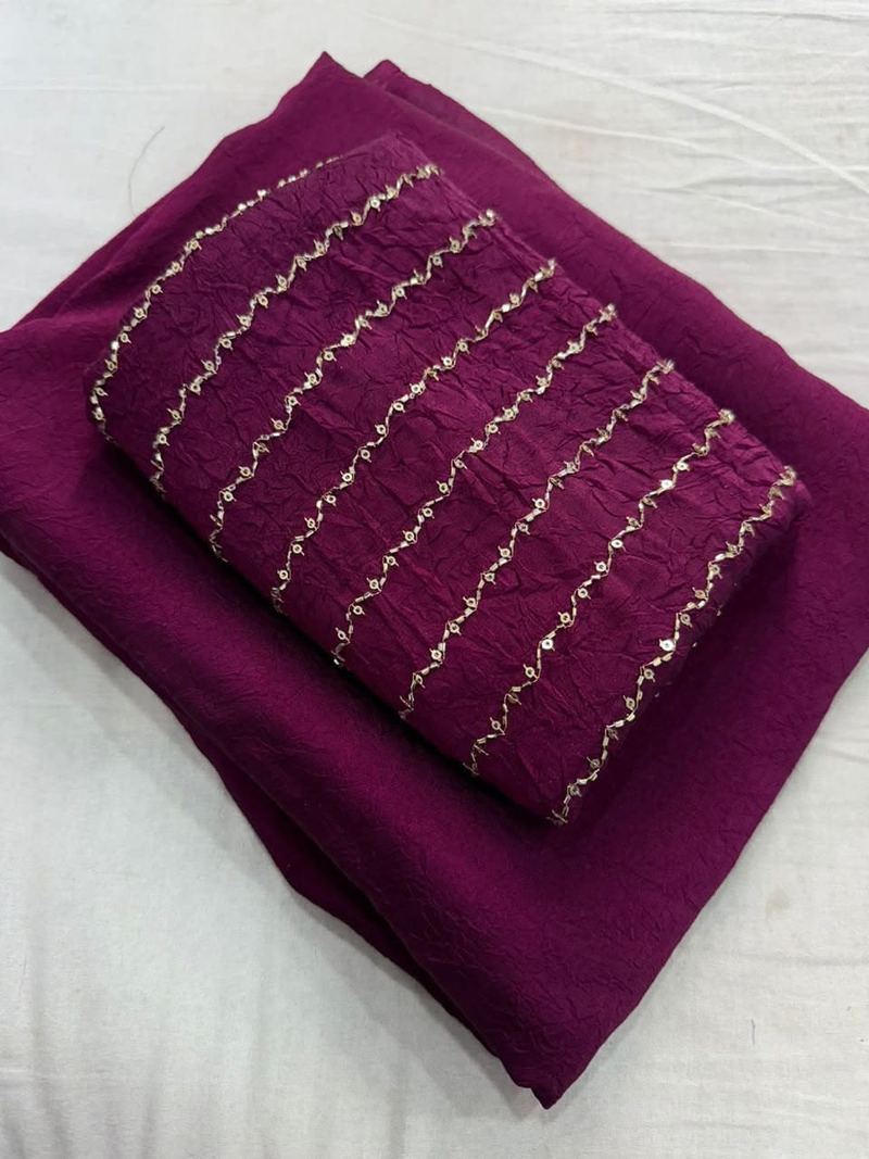 Sequin Stripe Saree hover view