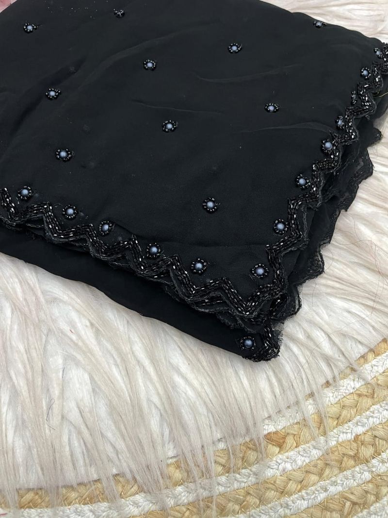 Noir Embroidered Saree alternate