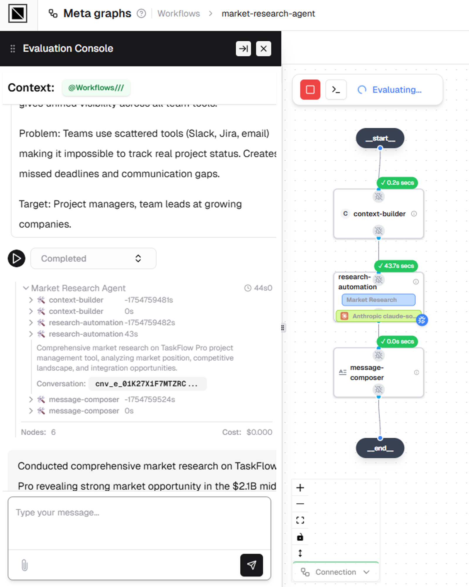 Comprehensive evals layer
