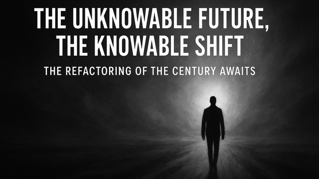 The Unknowable Future, The Knowable Shift: The Refactoring of the Century Awaits