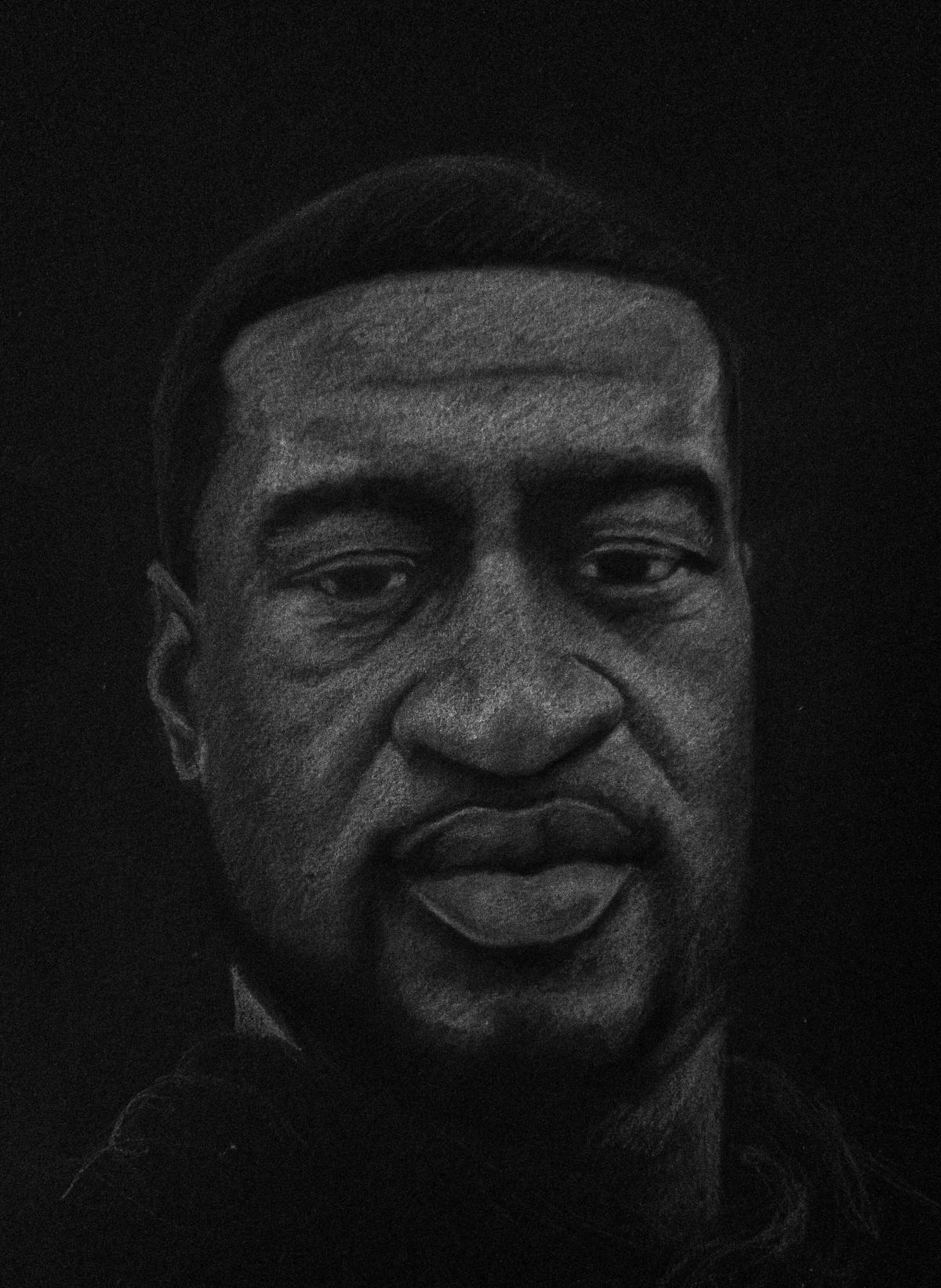 Portrait of George Floyd by Chire “VantaBlack” Regans