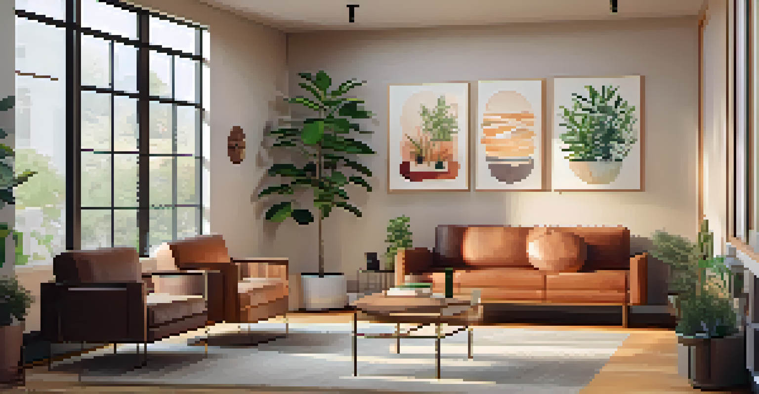 A cozy therapy room with natural light, plants, and comfortable seating, designed for mental health discussions.