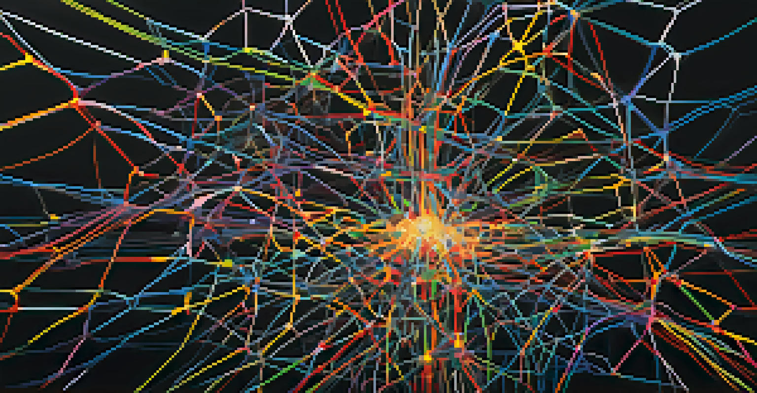 An abstract illustration of vibrant neural connections on a dark background, representing brain adaptability and growth.