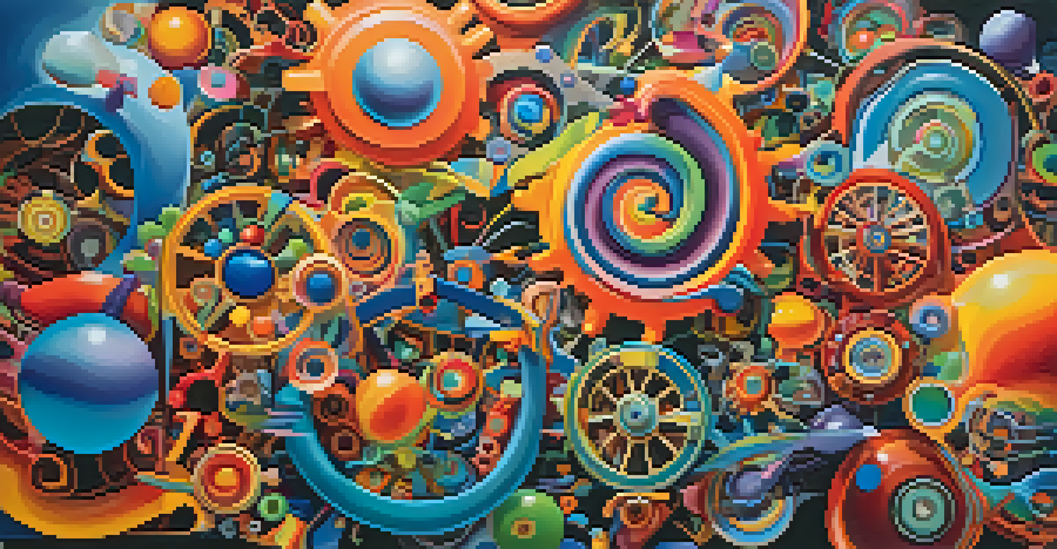 An abstract image depicting vibrant colors and symbols of creativity, illustrating the concept of enhanced focus and inspiration.