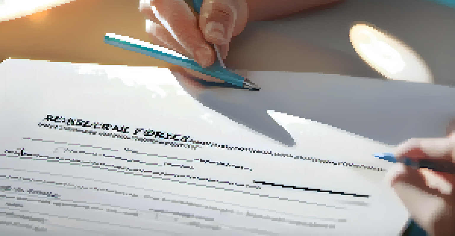 A participant filling out a consent form in a clinical study, with a blurred research facility in the background.