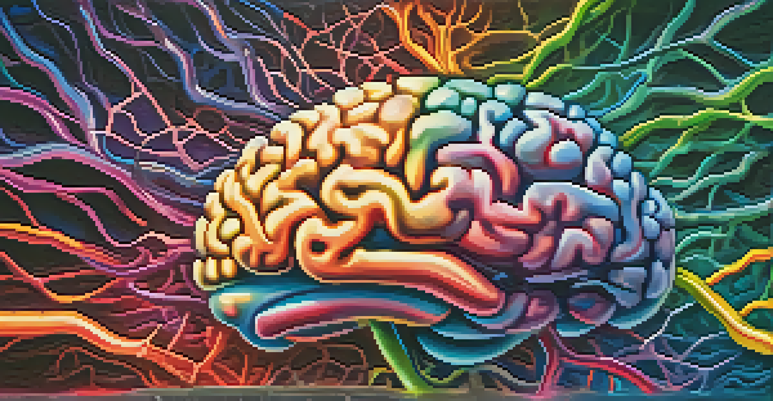A colorful artistic representation of the human brain, highlighting neural connections and the concept of neuroplasticity.