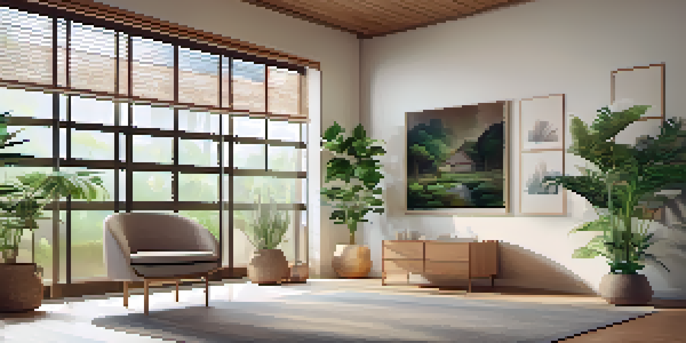 A calming therapy room with soft lighting and plants, designed for relaxation and healing.