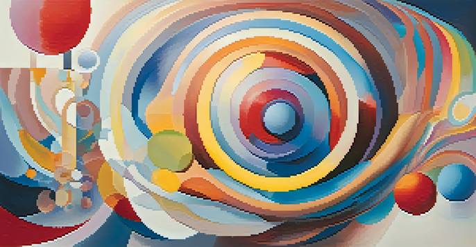 An abstract image showcasing swirling colors and shapes that blend together in a vibrant representation of synesthesia, with a soft pastel gradient in the background.