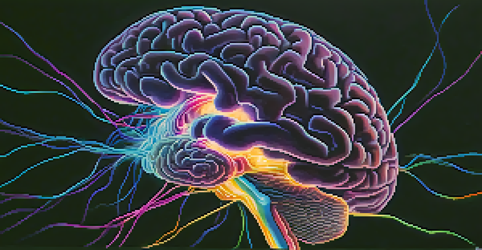 A glowing human brain with bright neural connections against a dark backdrop, symbolizing neuroplasticity and learning.