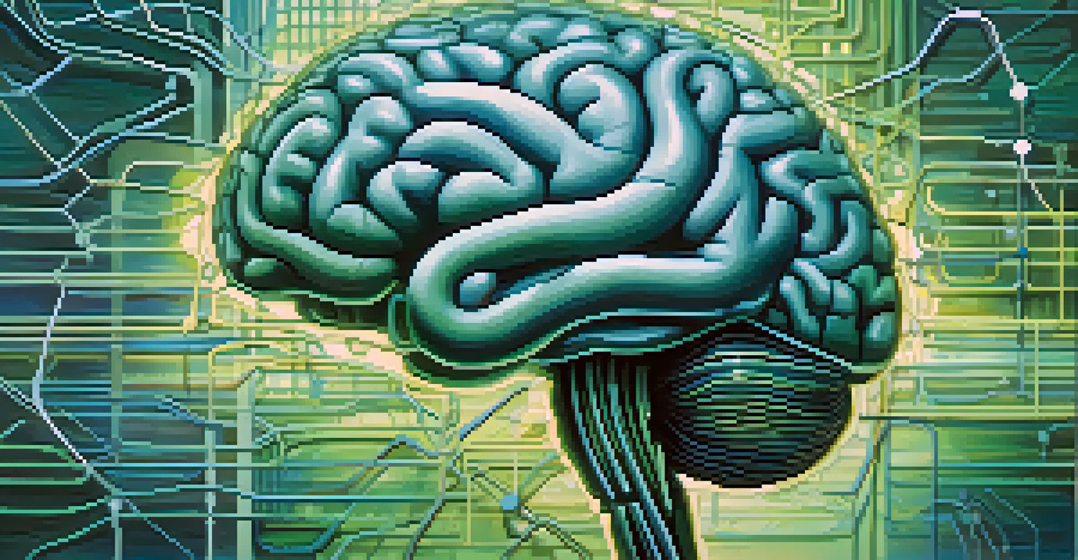 An artistic illustration of the brain's Default Mode Network with glowing neural pathways and abstract shapes in the background.