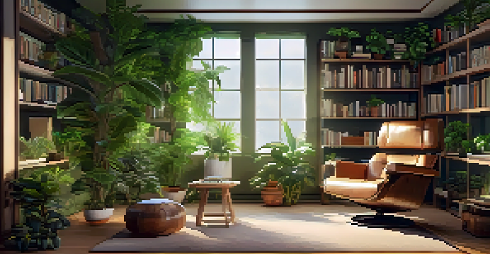 A cozy therapy room with soft lighting, a recliner, plants, and a sound system, creating a safe and inviting atmosphere for healing.