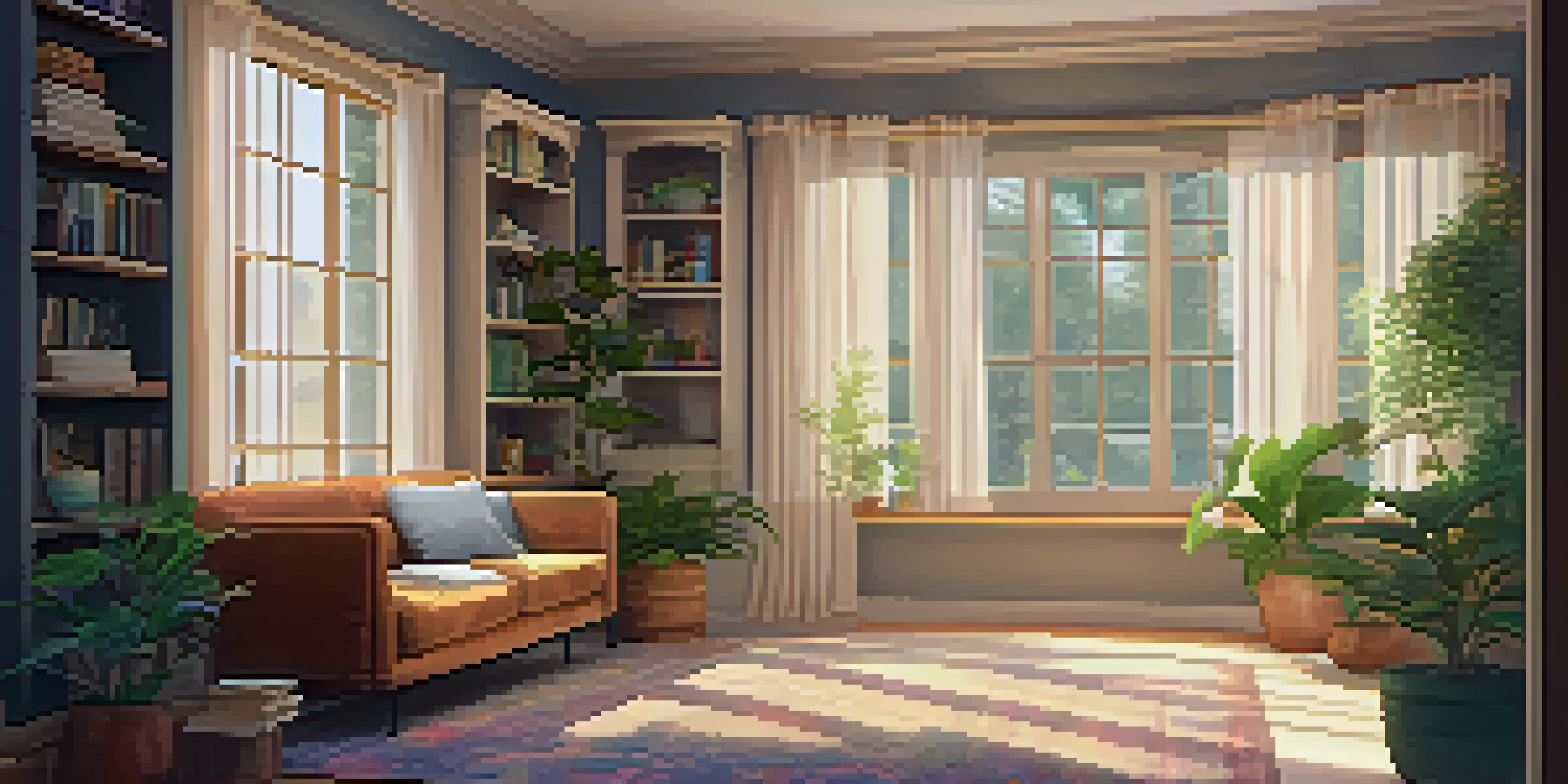A serene therapy room with soft lighting, comfortable furniture, and plants, designed for mental health treatment.