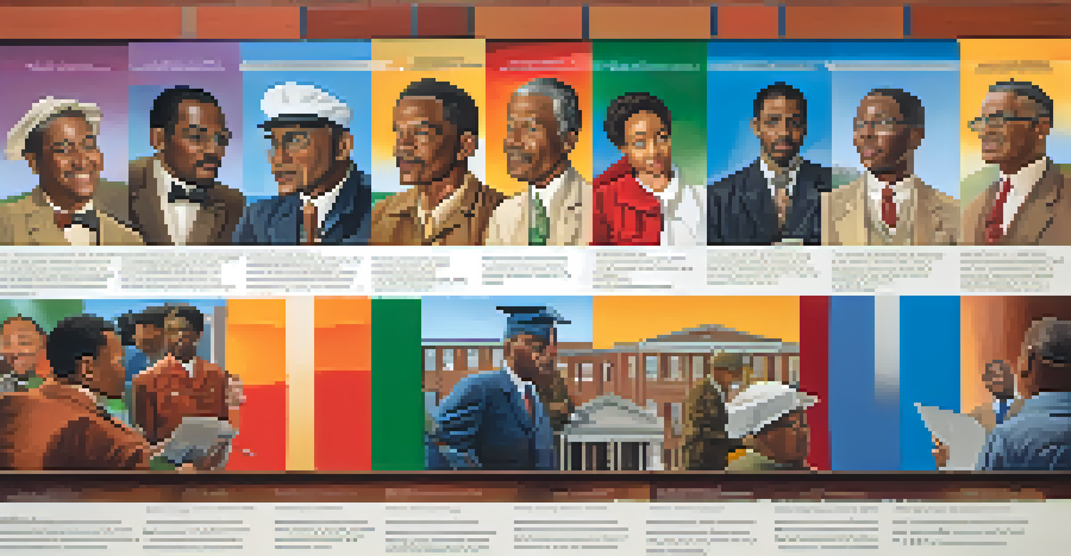 A colorful mural illustrating the historical timeline of research ethics, highlighting key events and diverse researchers collaborating.