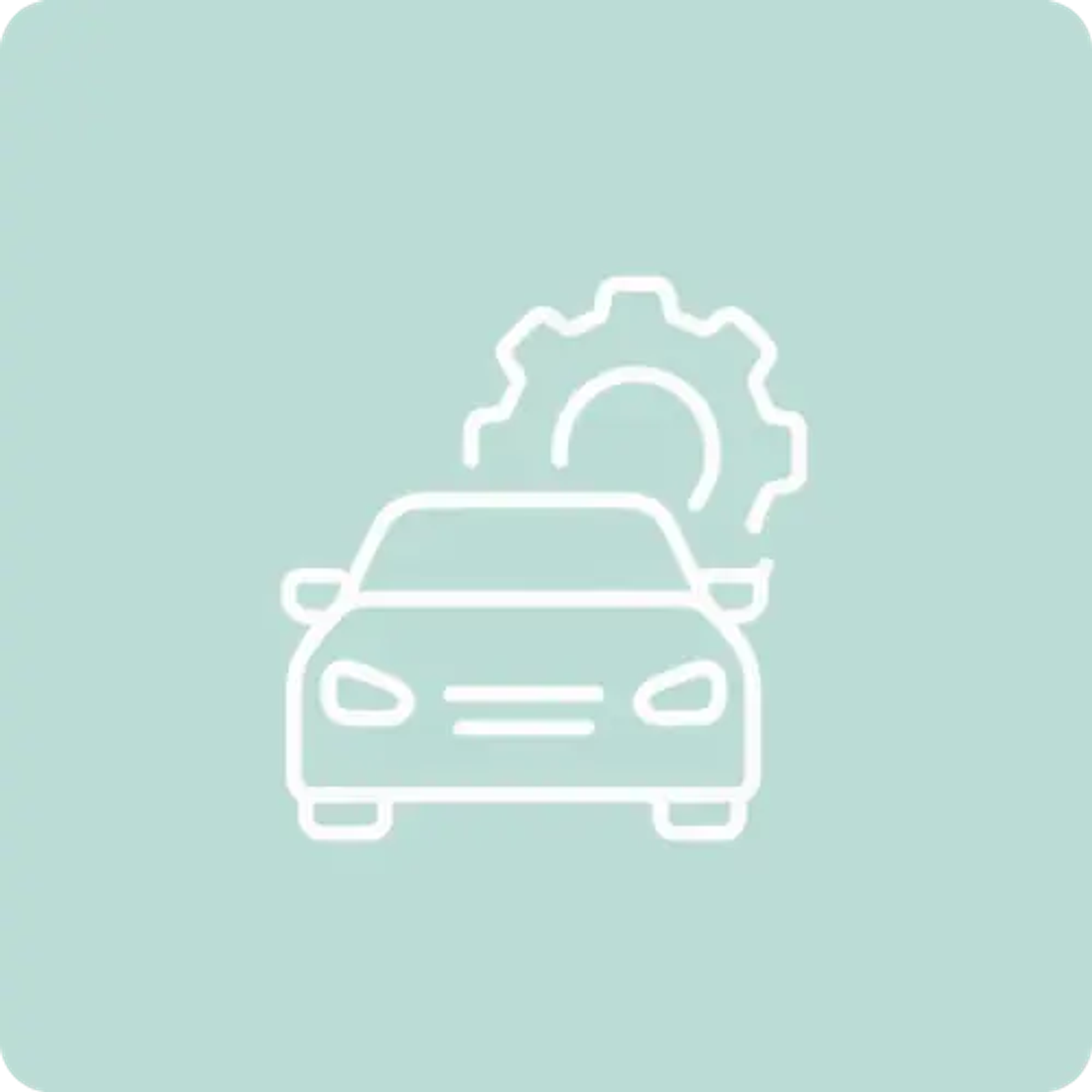Car and gear icon