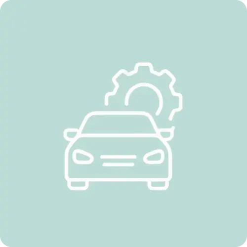 Car and gear icon