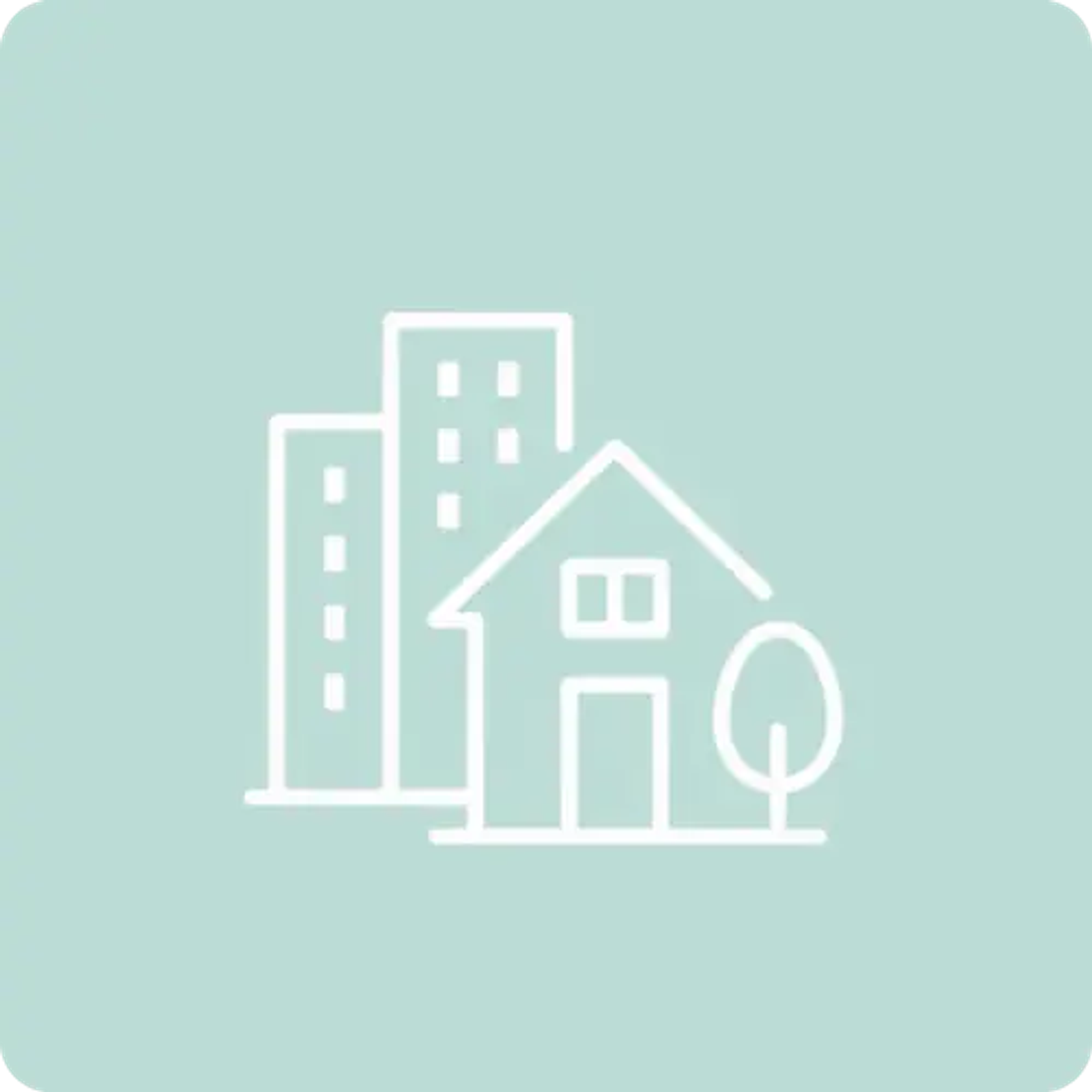 Buildings and house icon