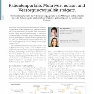 Patientenportal: Mehrwert Nutzen und Versorgungsqualität steigern