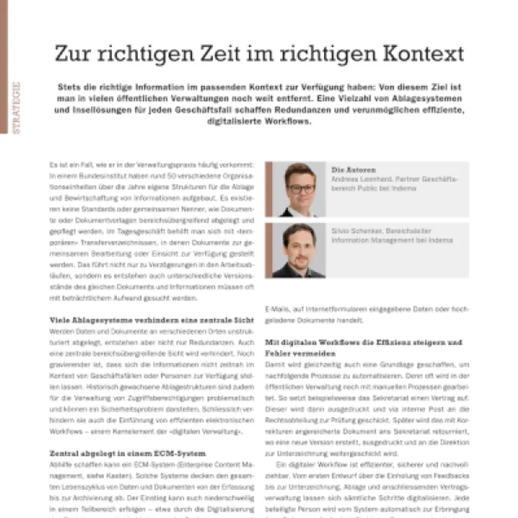 Zur richtigen Zeit im richtigen Kontext