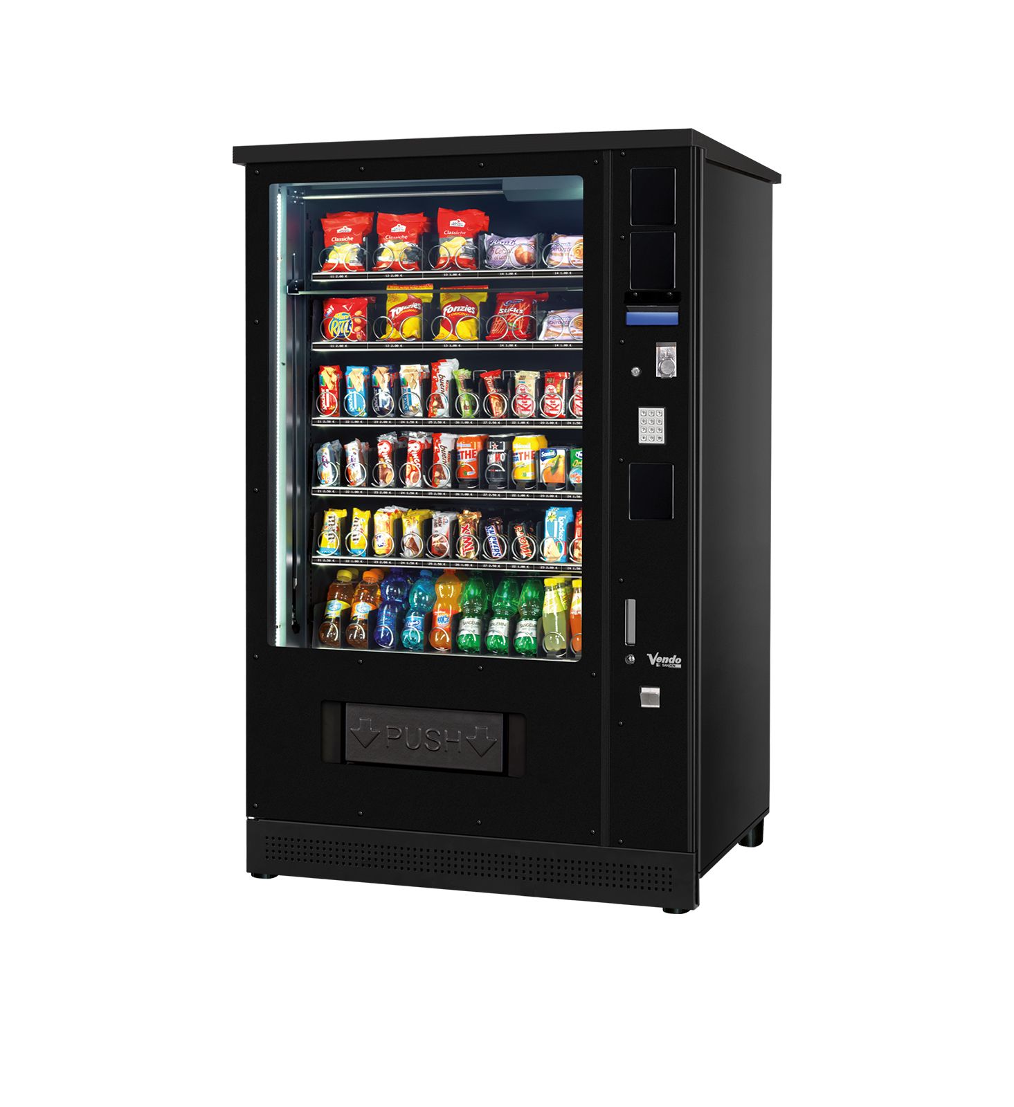 Snackautomat mit LED-Beleuchtung für den Außenbereich