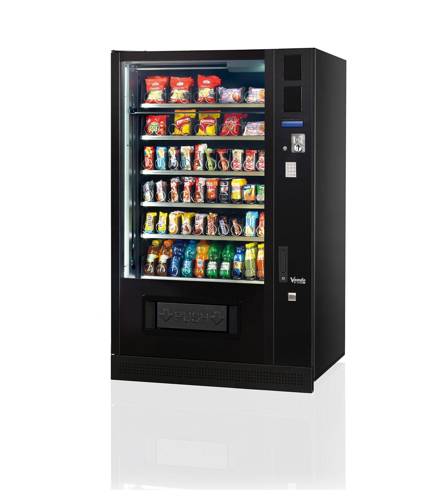 Snackautomat mit LED-Beleuchtung für Innenräume