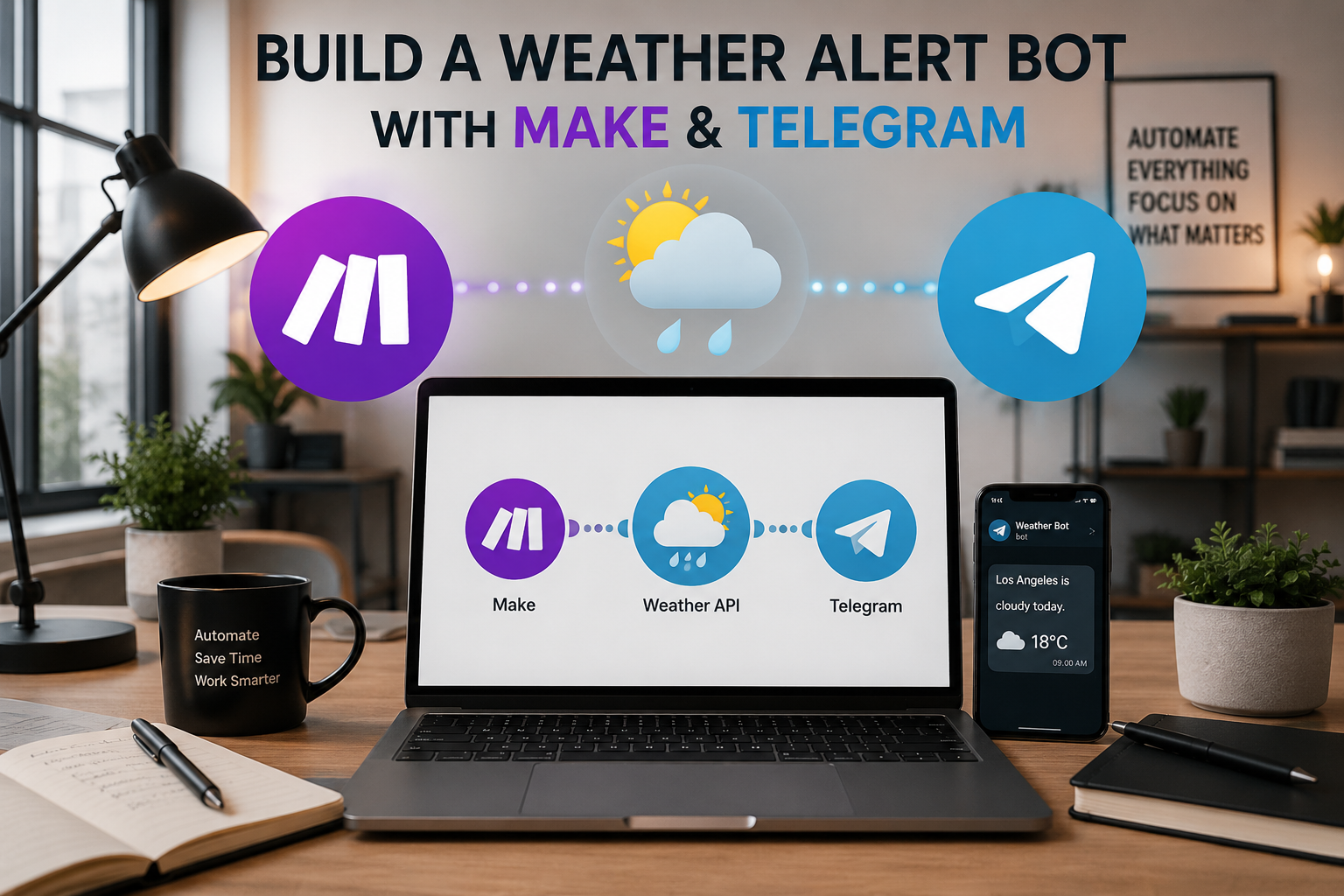 How I Built a Simple Weather Alert Bot with Make and Telegram guide cover image
