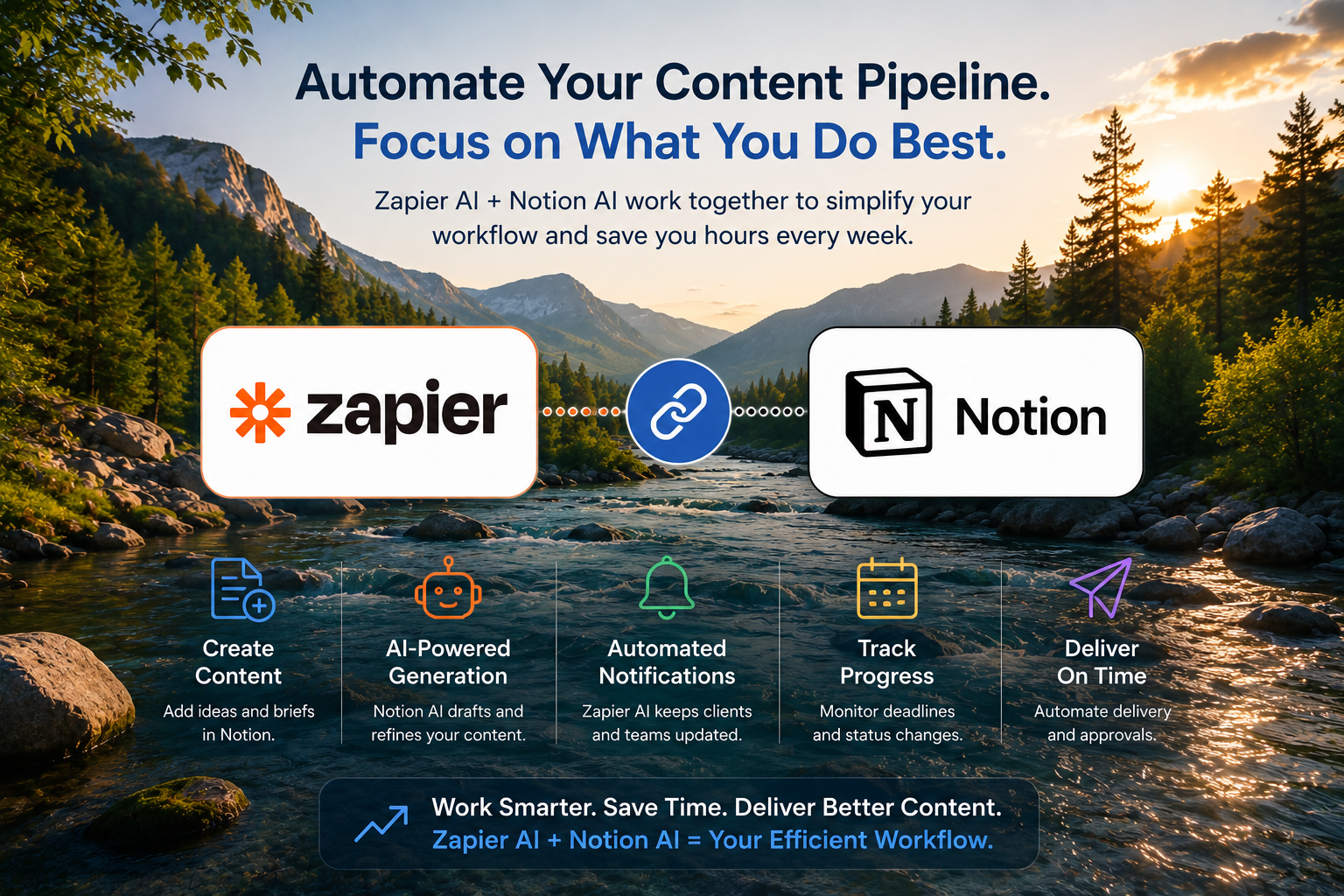 How Freelancers Can Build an Automated Content Pipeline Using Zapier AI + Notion AI guide cover image