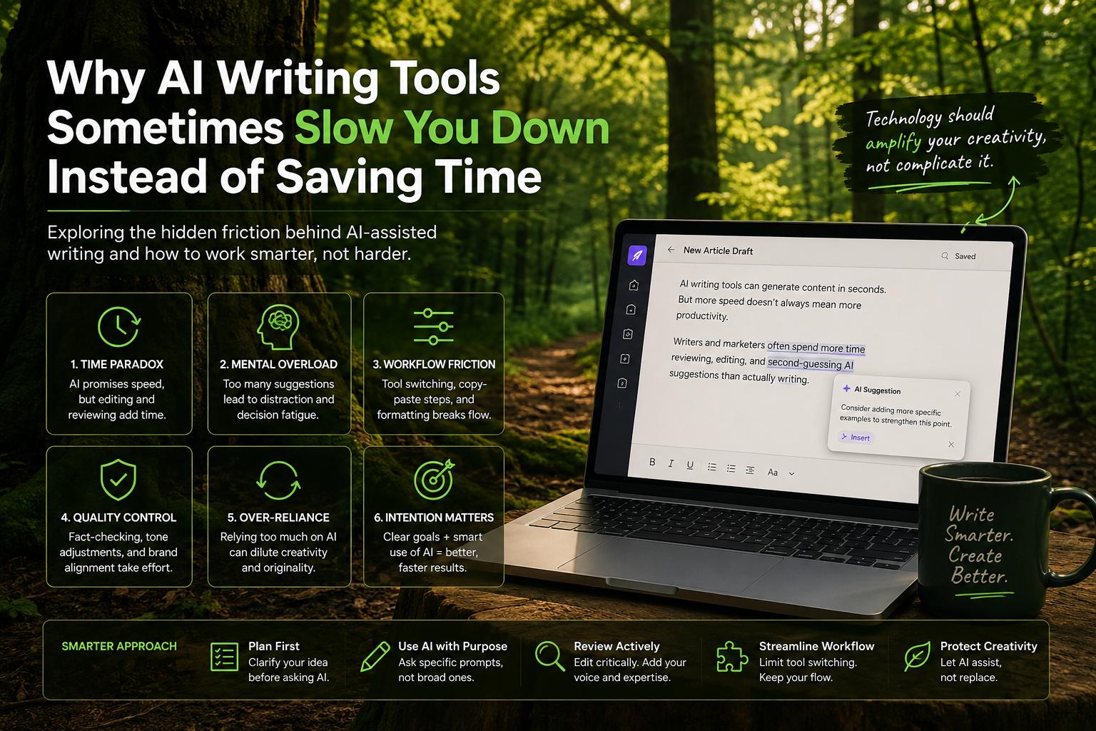 When AI Writing Tools Slow Creators Down: Managing Workflow Overload