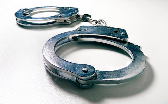 Photograph of handcuffs.