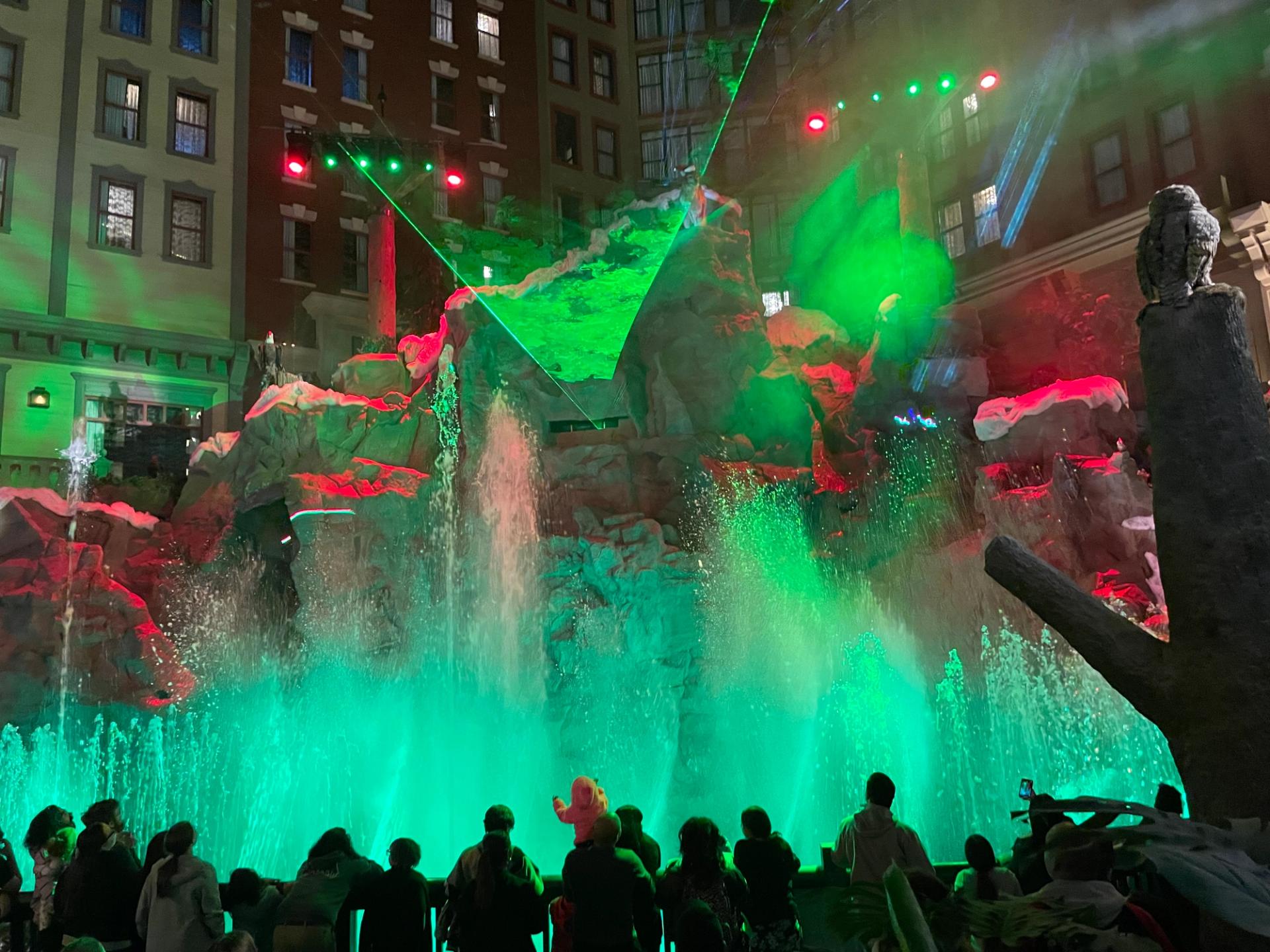 Photo of light show at Mystic Falls in Sam's Town, Las Vegas.