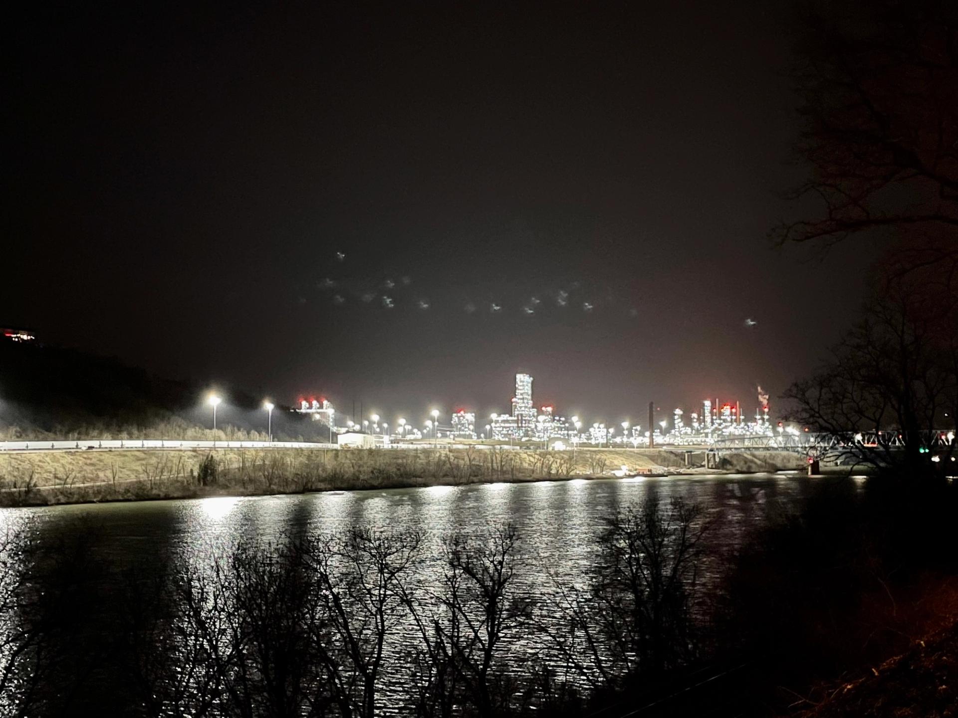 A barge on the Ohio River. (Ross Lewis / Getty)