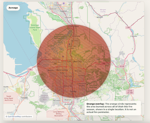 A screenshot of the Salt Lake Tribune’s interactive map.