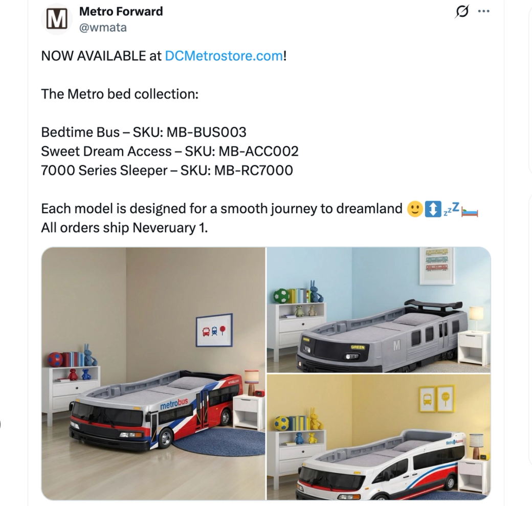 If only they were real. (X/@wmata)