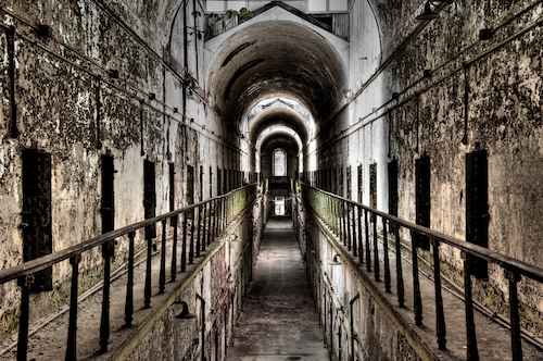 The creepy walls of the Eastern State Penitentiary. (OGphoto/Getty Images.)