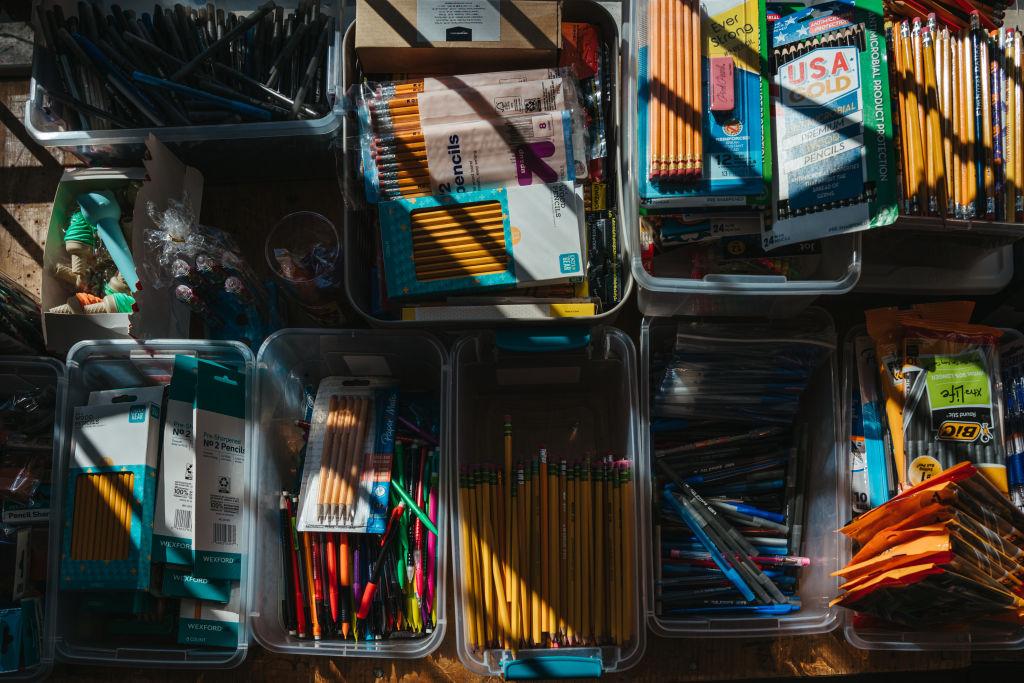 School supplies at St. Nicholas Cathedral School in Ukrainian Village