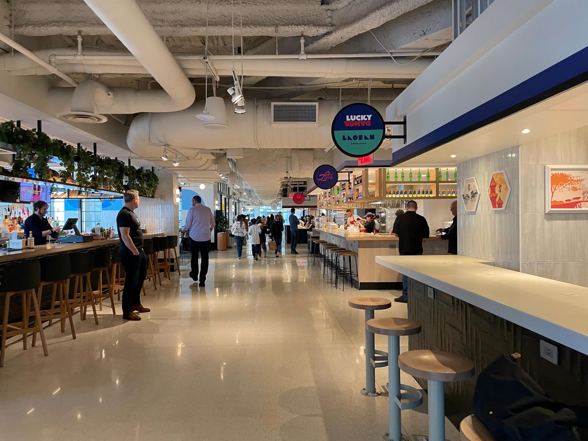 The main hall at UPSIDE on Moore.