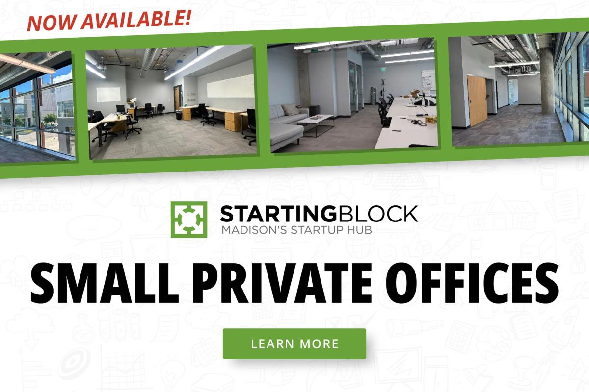Display ad for StartingBlock; Small Private Offices