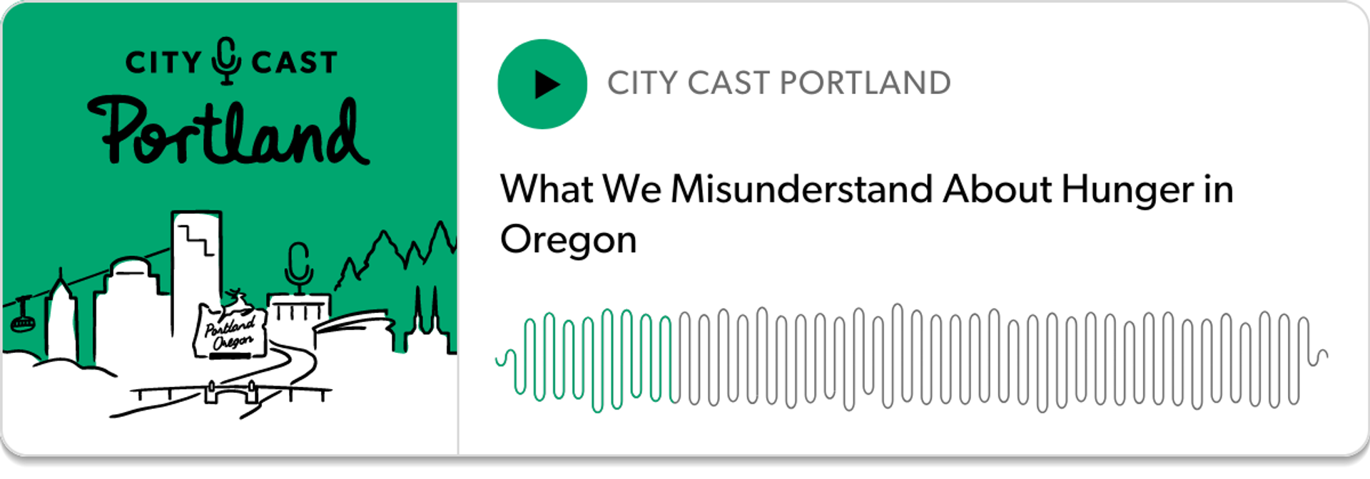 screenshot of a podcast player