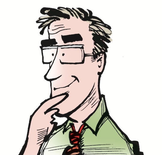 A Mike Smit self-portrait depicting him wearing a green shirt