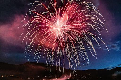 Fireworks in the sky