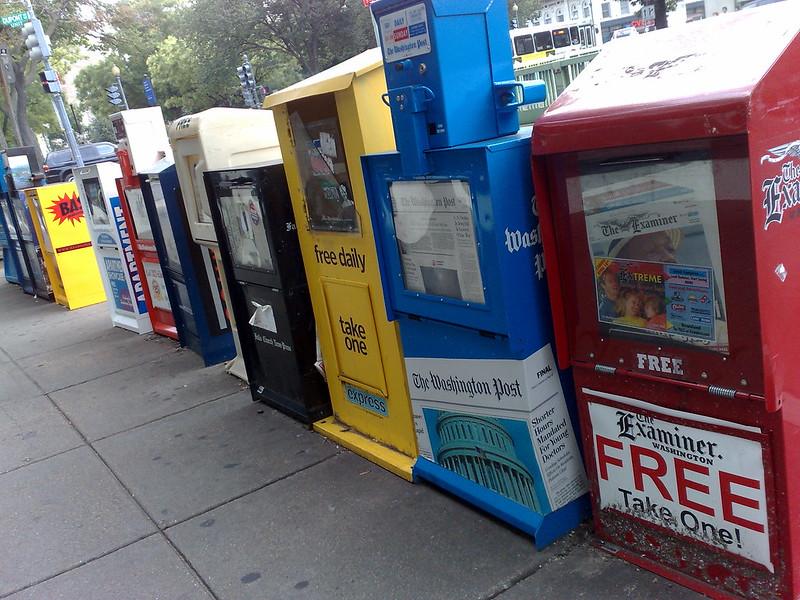 D.C. newspaper stand.