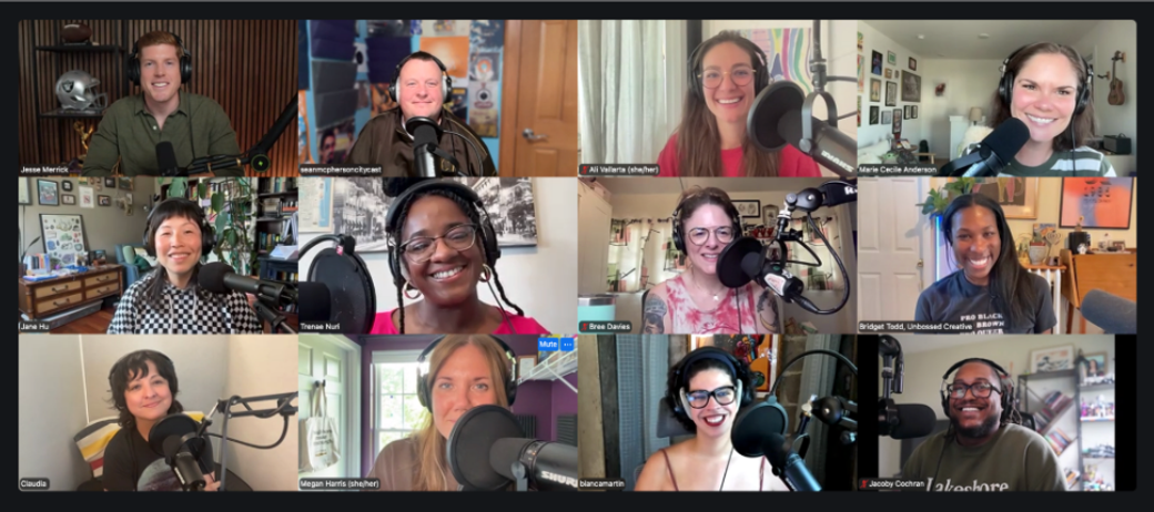 City Cast hosts on Zoom.