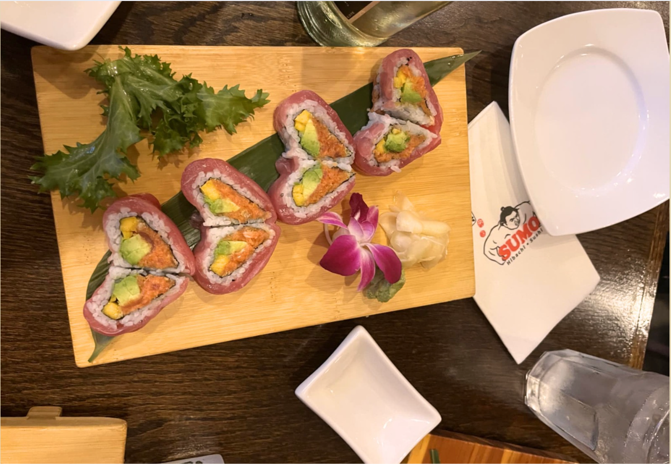 The cute sweetheart roll at Okai.