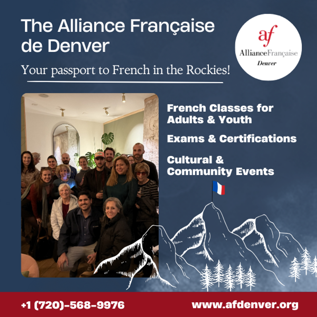 City Cast Alliance Française de Denver newsletter ad