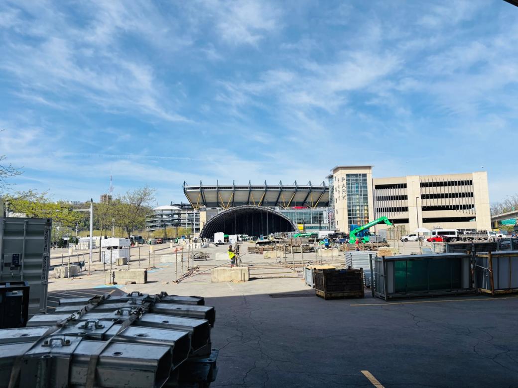 The NFL Draft stage is being built on the North Shore.