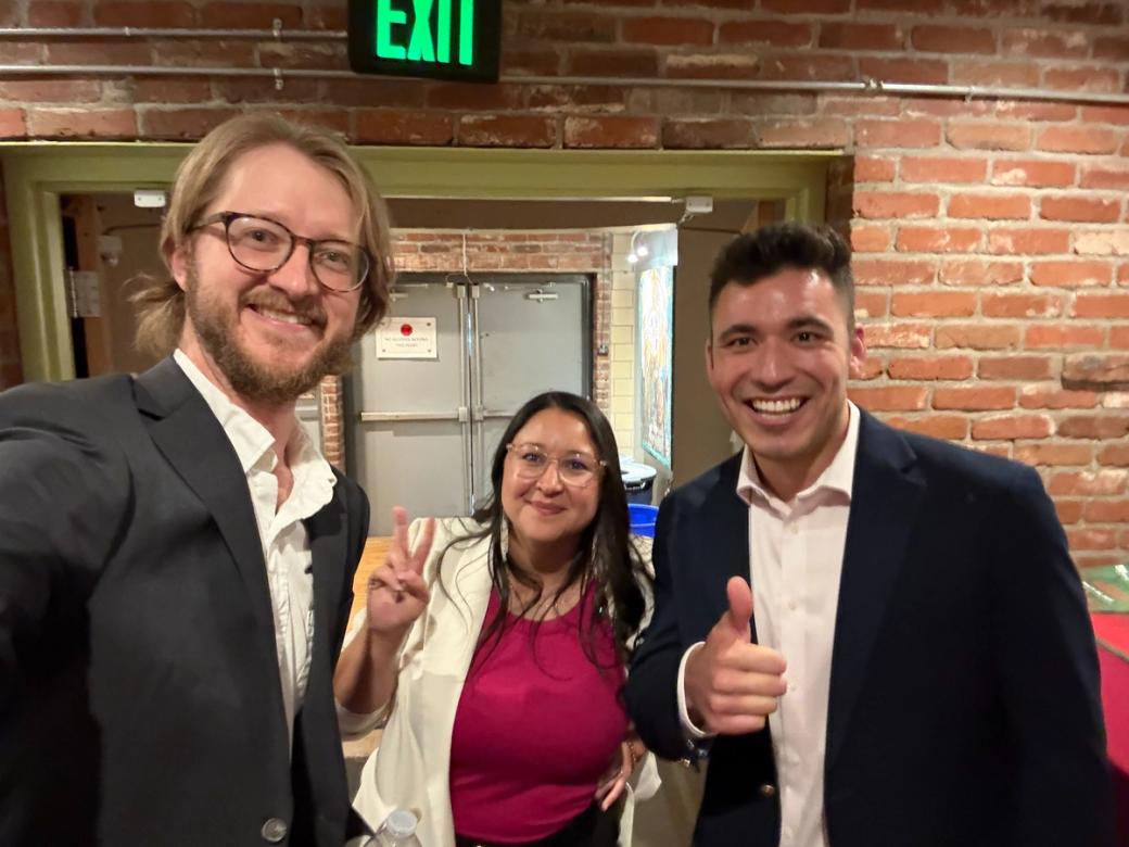 City Cast Denver’s Paul Karolyi moderated a debate between senatorial candidates Chela Garcia Irlando and Andrés Carrera last week.