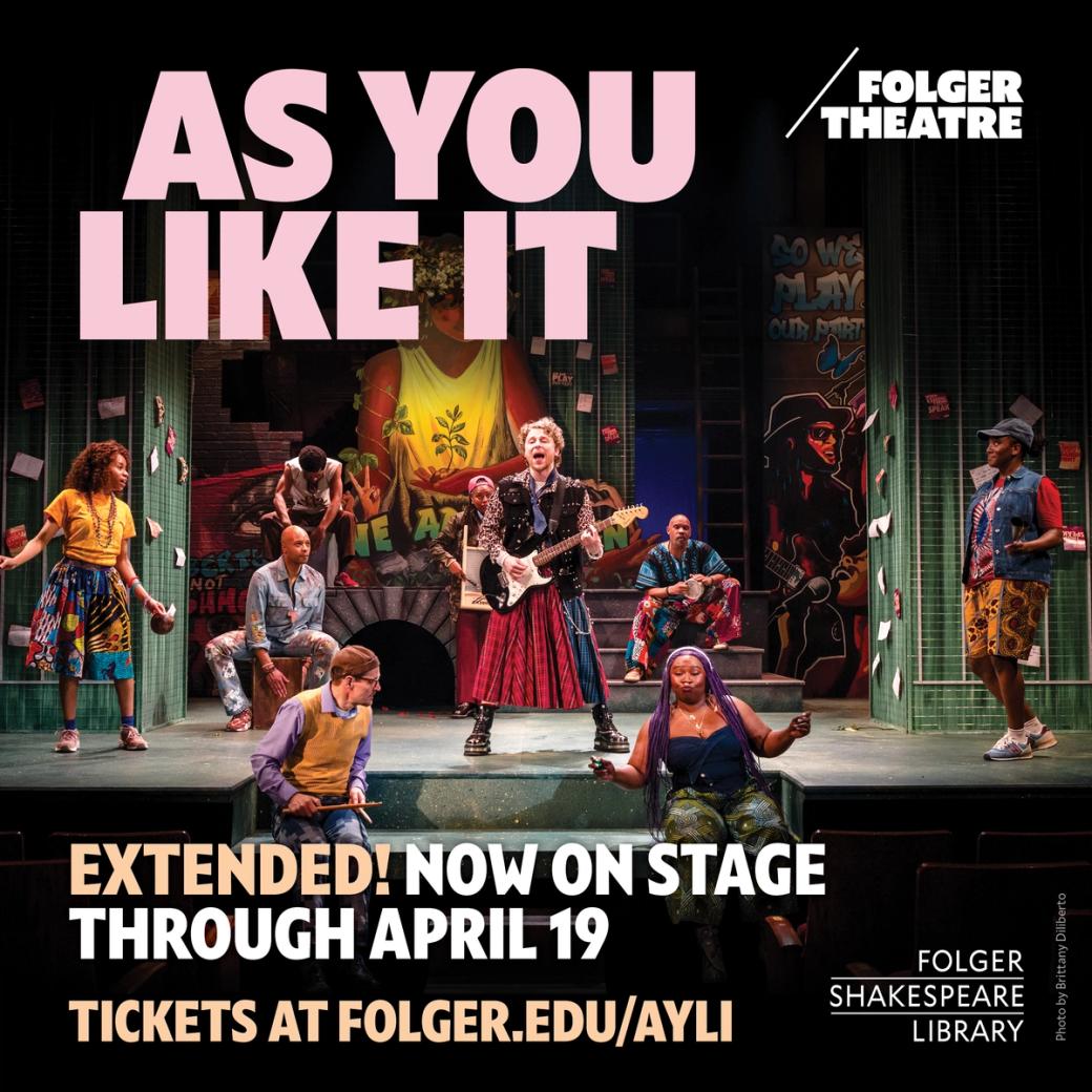 Display ad for As You Like It; March 10 - April 19, 2026