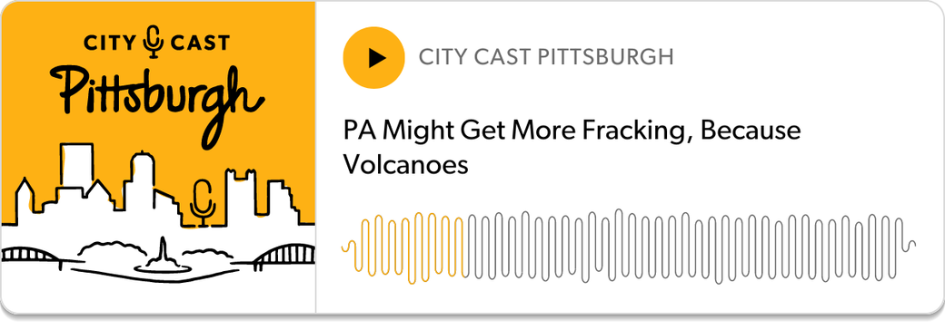 a screenshot of the city cast pittsburgh podcast player