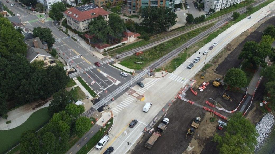 An aerial photo of John Nolen Drive.