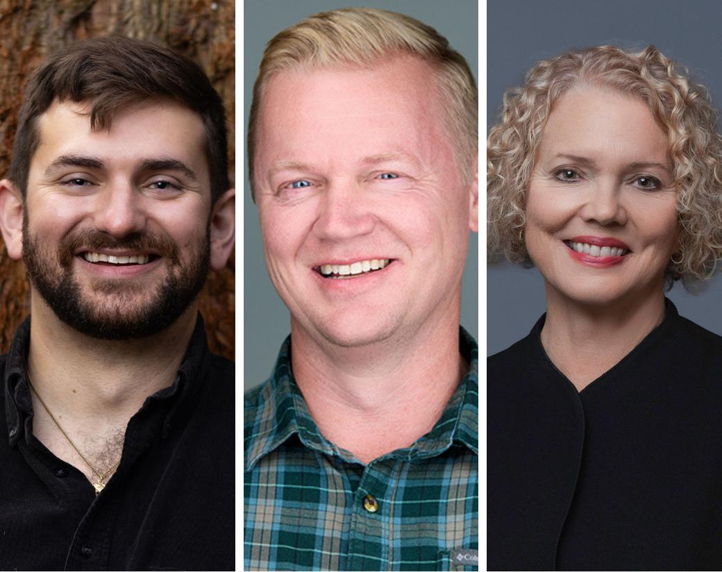 Headshots of the three City Council candidates.