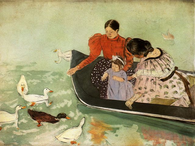 "Feeding the Ducks" by Mary Cassatt, 1895